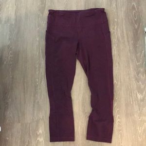 Lululemon Pace Rival 22” crop, purple, size 6